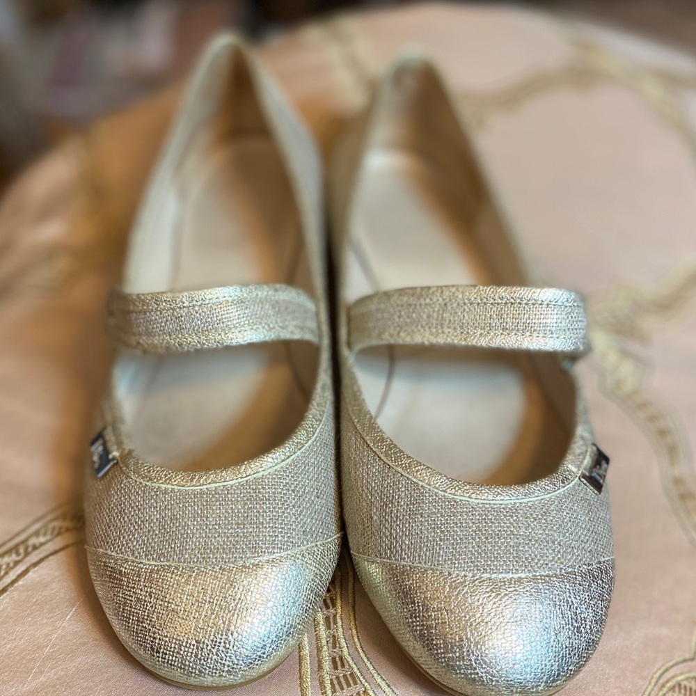 DIOR flats , silver tinted linen (grey/stone)